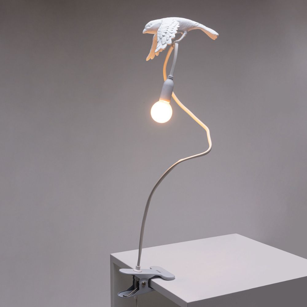 Bureaulamp SPARROW TAKING OFF 100 cm, wit, Seletti
