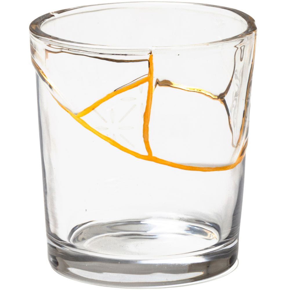 Drinkglas KINTSUGI 3, 9,5 cm, helder, Seletti