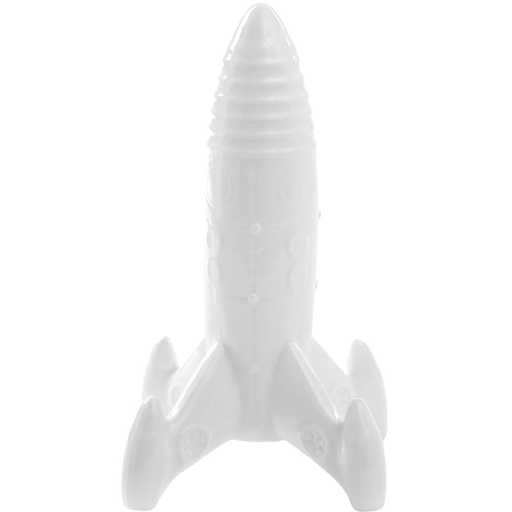 Decoratief ruimteschip MEMORABILIA MY SPACESHIP 27 cm, wit, porselein, Seletti