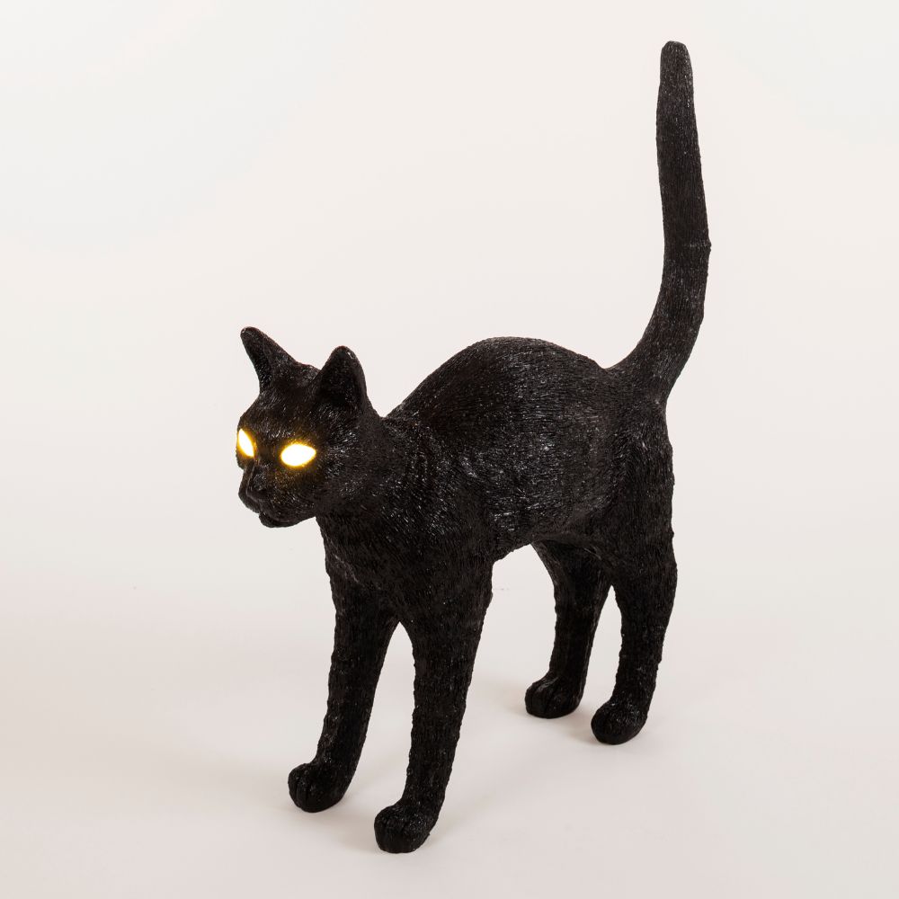 Tafellamp JOBBY THE CAT 52 cm, LED, zwart, Seletti