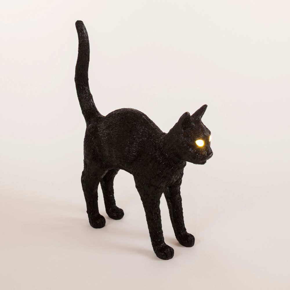 Tafellamp JOBBY THE CAT 52 cm, LED, zwart, Seletti