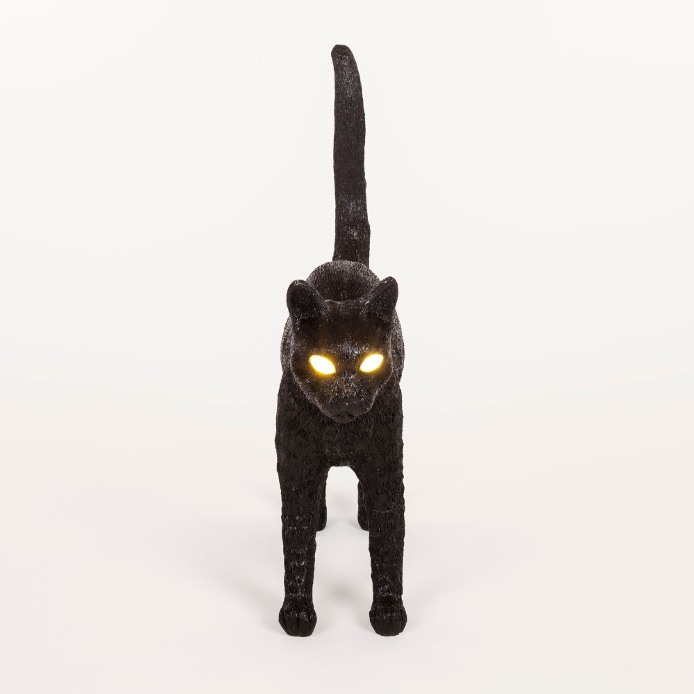Tafellamp JOBBY THE CAT 52 cm, LED, zwart, Seletti