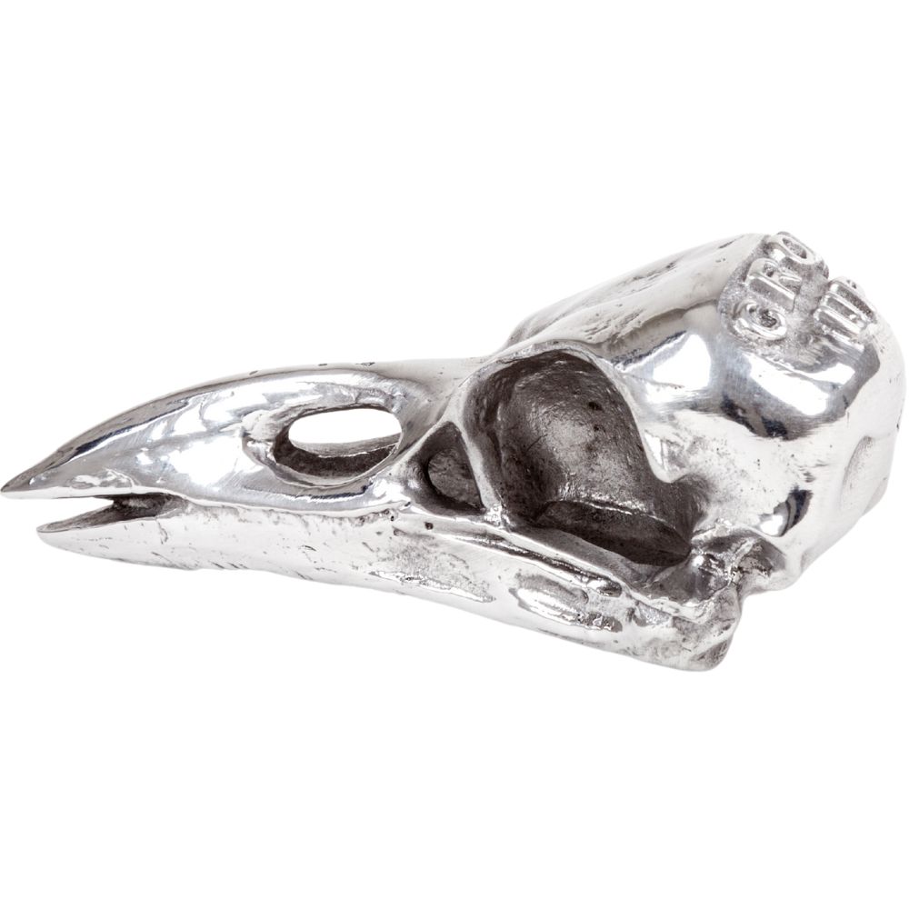 Sculptuur WUNDERKAMMER CROW UP 10,5 cm, zilver, aluminium, Seletti