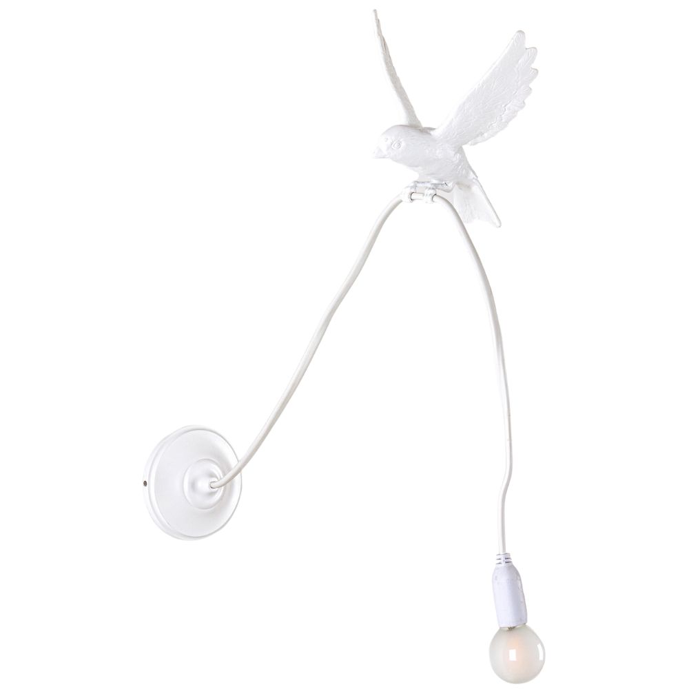 Wandlamp SPARROW LANDING 100 cm, wit, Seletti