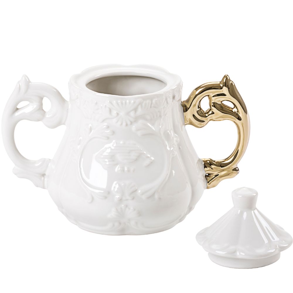 Suikerpot I-WARES 15 cm, goudkleurig, Seletti