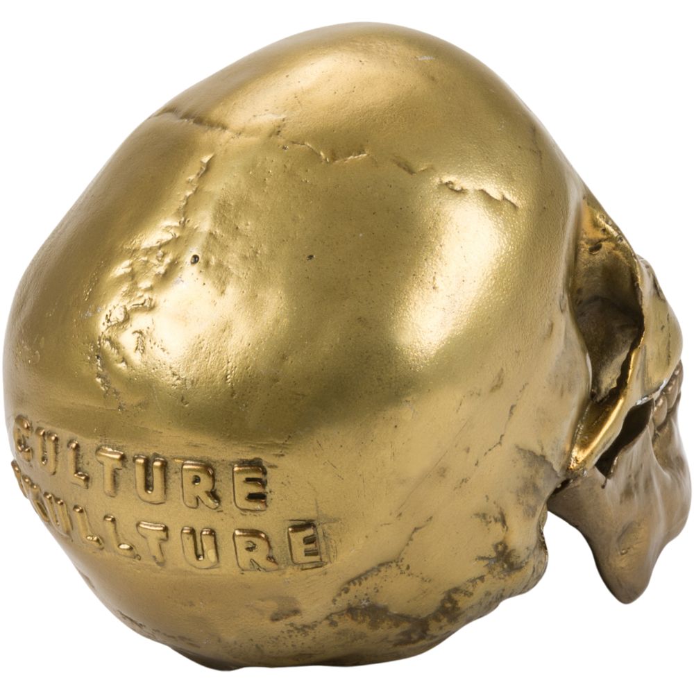 Decoratieve schedel WUNDERKAMMER HUMAN SKULL 20 cm, zilver, aluminium, Seletti