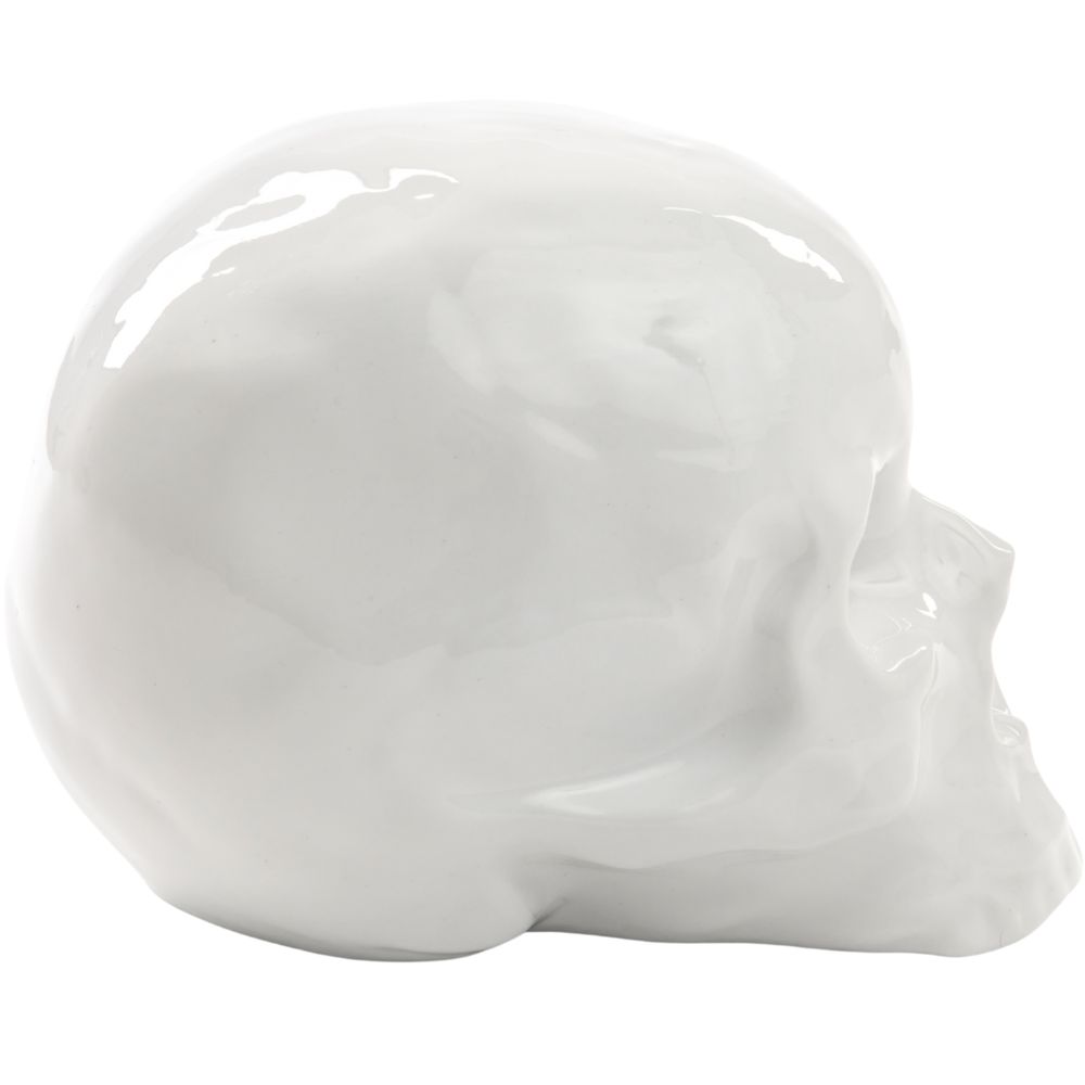 Decoratieve schedel MEMORABILIA MY SKULL 25 cm, wit, porselein, Seletti