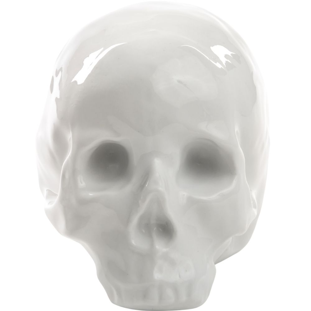 Decoratieve schedel MEMORABILIA MY SKULL 25 cm, wit, porselein, Seletti