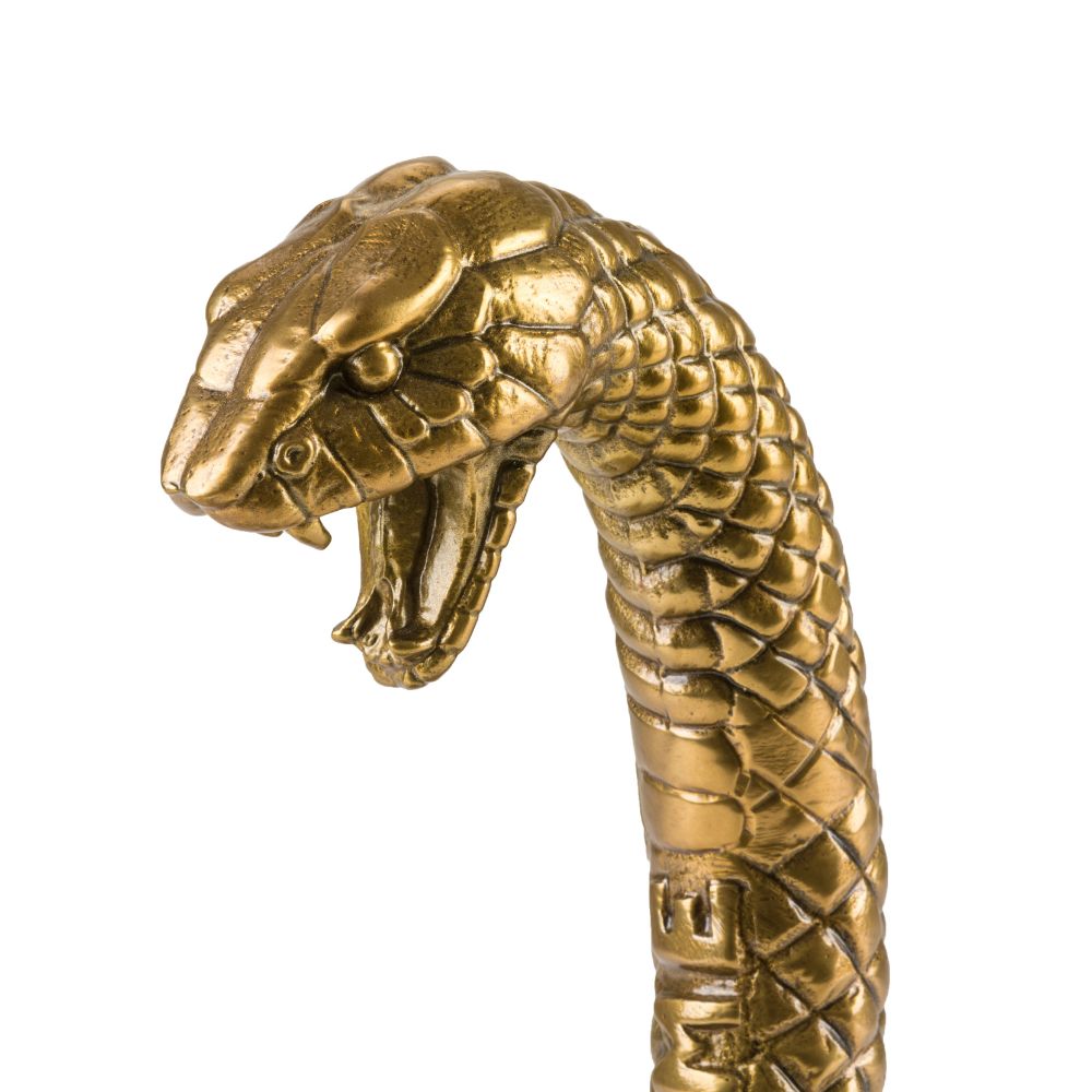 Decoratieve slang WUNDERKAMMER SNAKE 26 cm, zilver, aluminium, Seletti