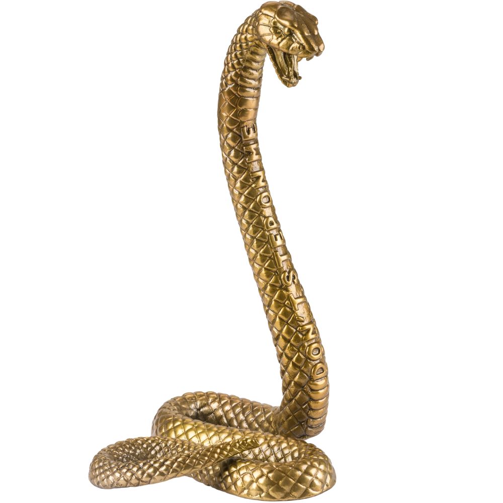 Decoratieve slang WUNDERKAMMER SNAKE 26 cm, zilver, aluminium, Seletti