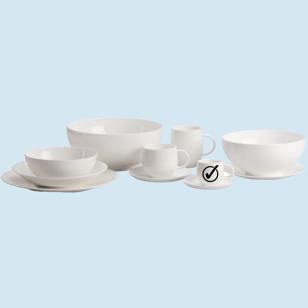 Schoteltje voor ALL-TIME mocha koffiekopje 12 cm, porselein, Alessi