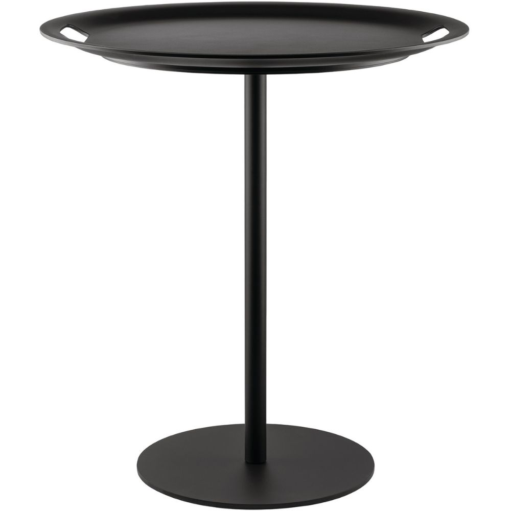 Bijzettafel OP-LA 52 cm, met afneembaar blad, zwart, Alessi