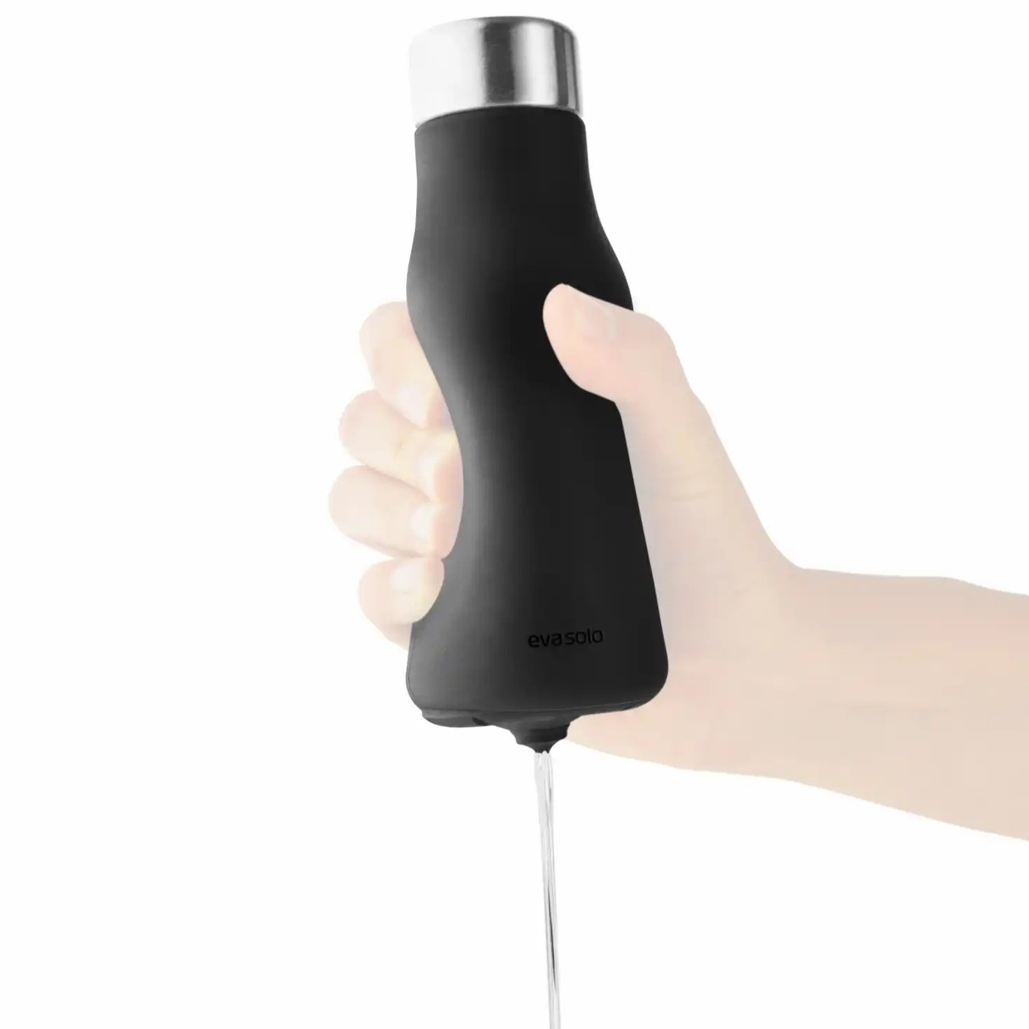 Dispenser voor vloeibare zeep 200 ml, zwart, siliconen, Eva Solo