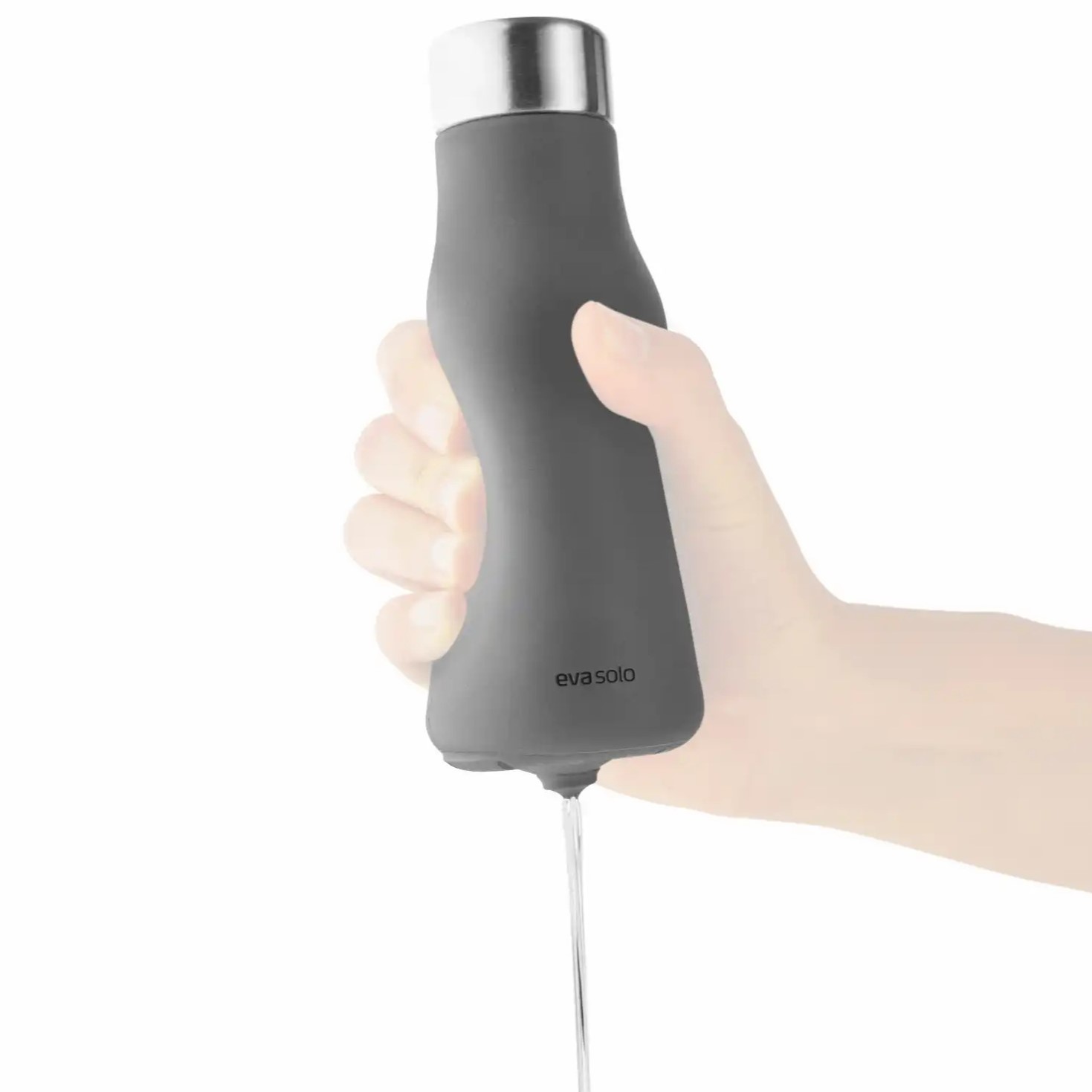 Dispenser voor vloeibare zeep 200 ml, grijs, siliconen, Eva Solo