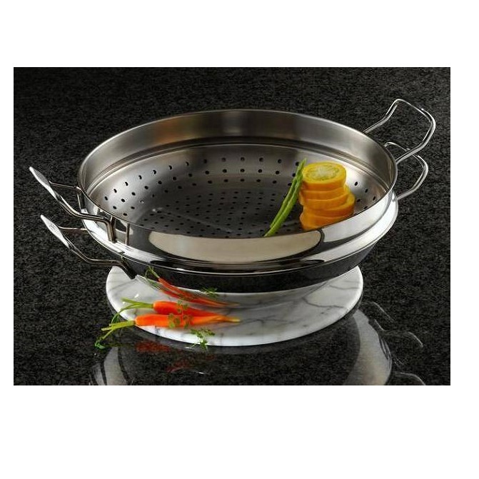 Wok NANJING 35 cm, met stoominzet en deksel, Fissler