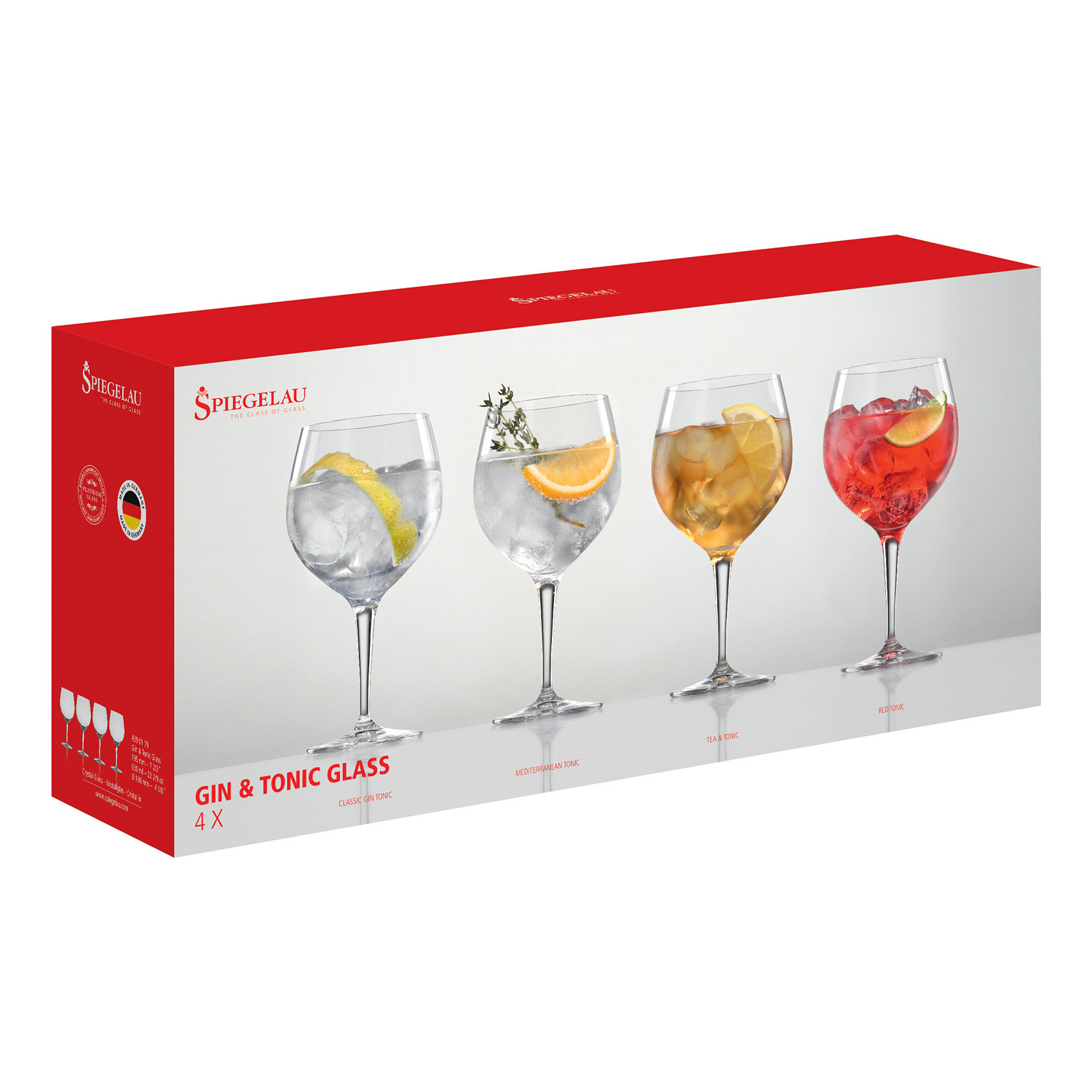 Gin&Tonic glas SPECIAL GLASSES GIN & TONIC STEMMED, set van 4 stuks, 630 ml, Spiegelau