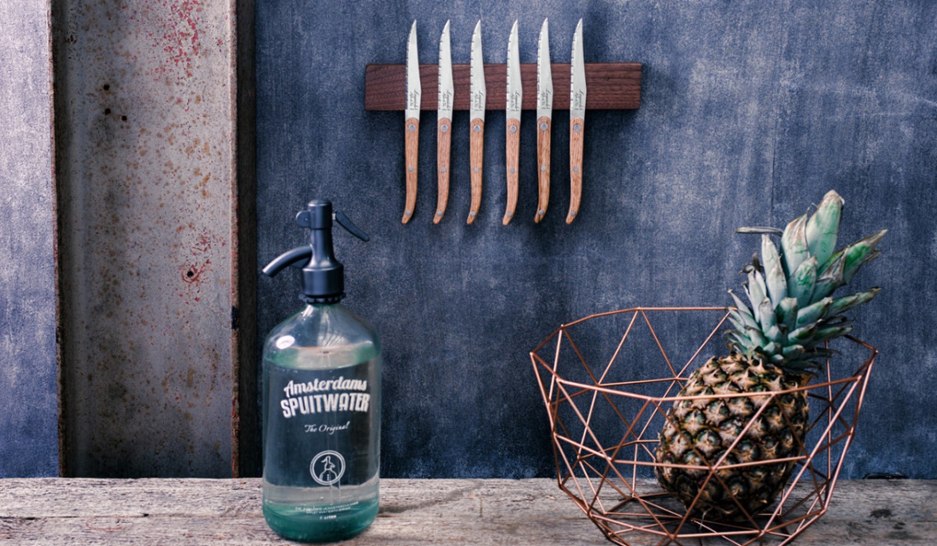 Steakmes (set) INNOVATION, 6 stuks, eikenhouten handvat, Laguiole