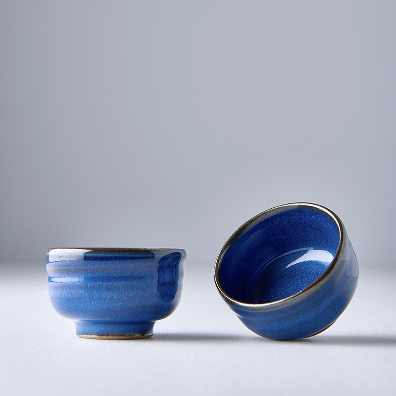 Sake-kopje 80 ml, blauw, MIJ