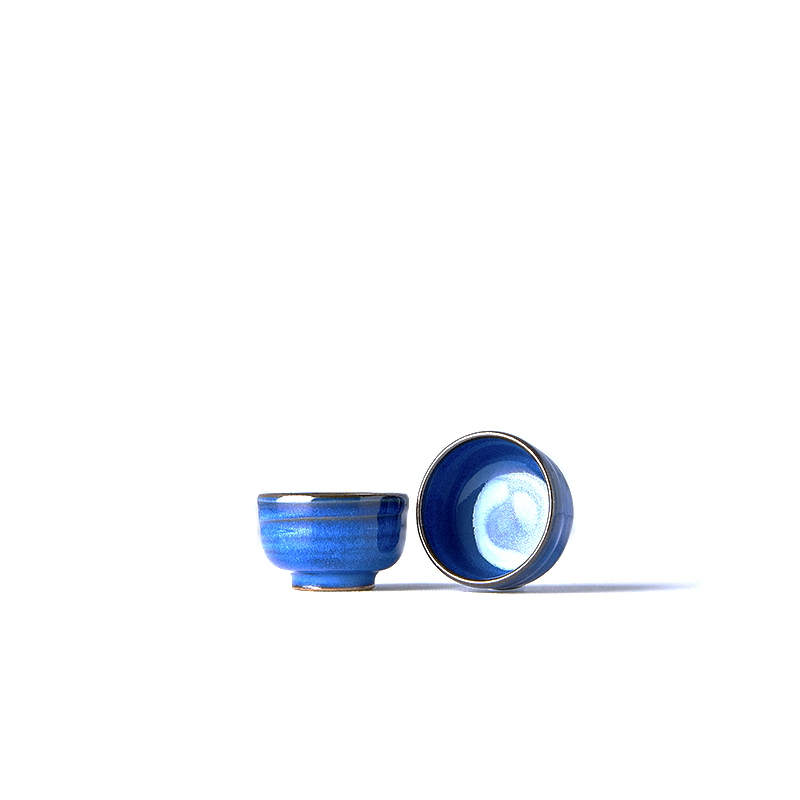 Sake-kopje 80 ml, blauw, MIJ