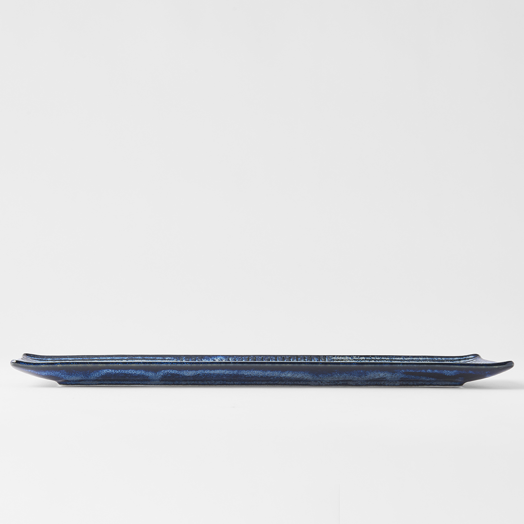 Sushibord LINES 33 x 10 cm, donkerblauw, MIJ