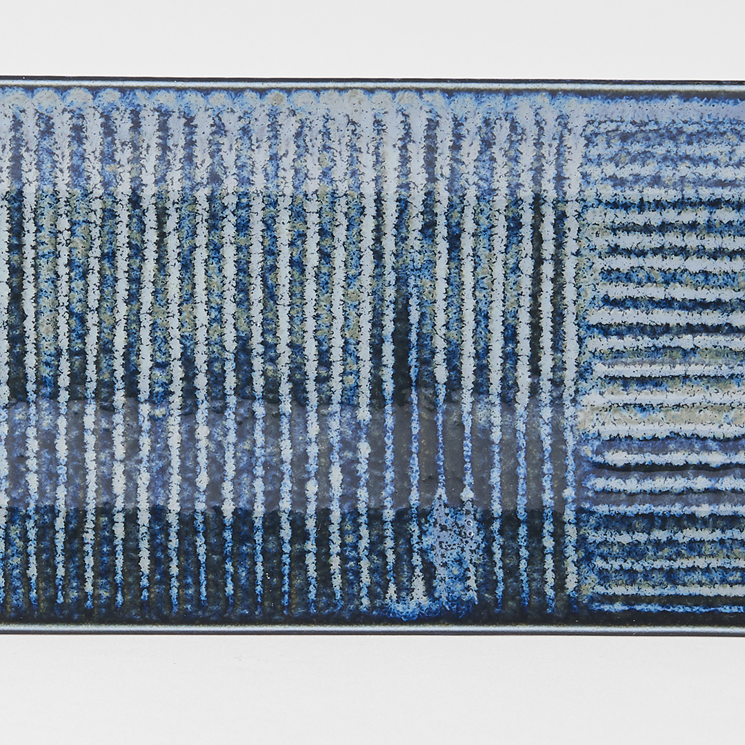 Sushibord LINES 33 x 10 cm, donkerblauw, MIJ