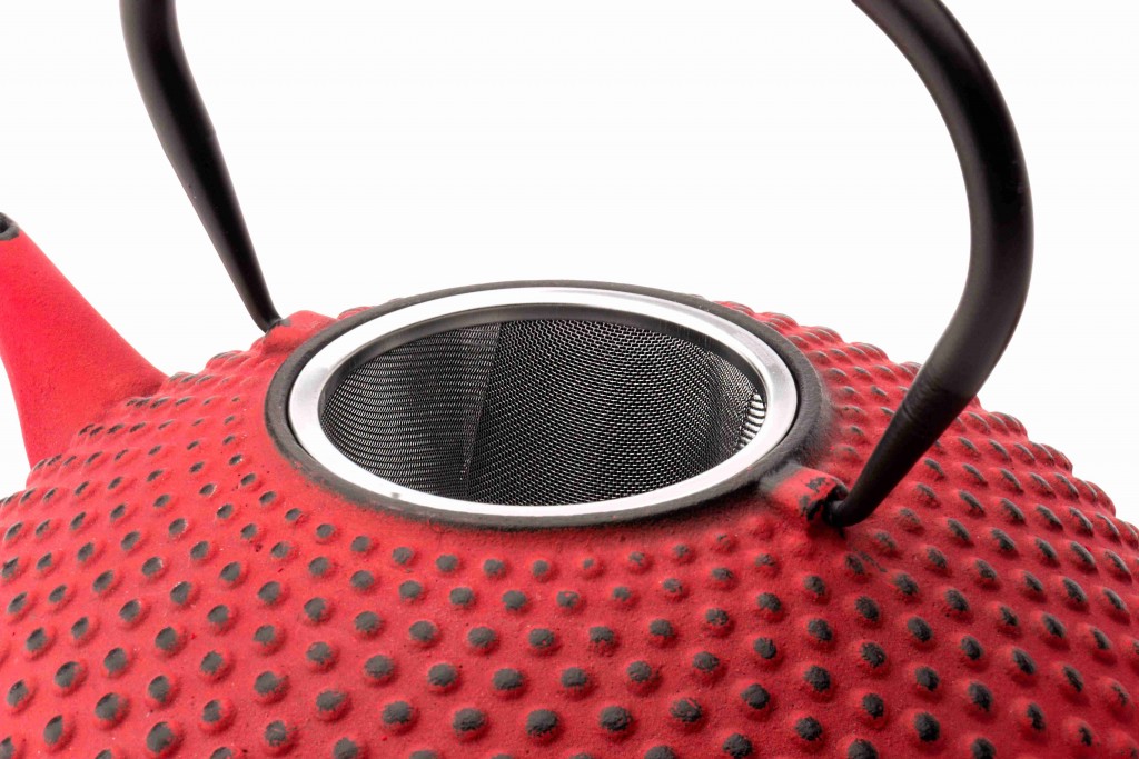 Theepot XILIN 800 ml, rood, gietijzer, Bredemeijer
