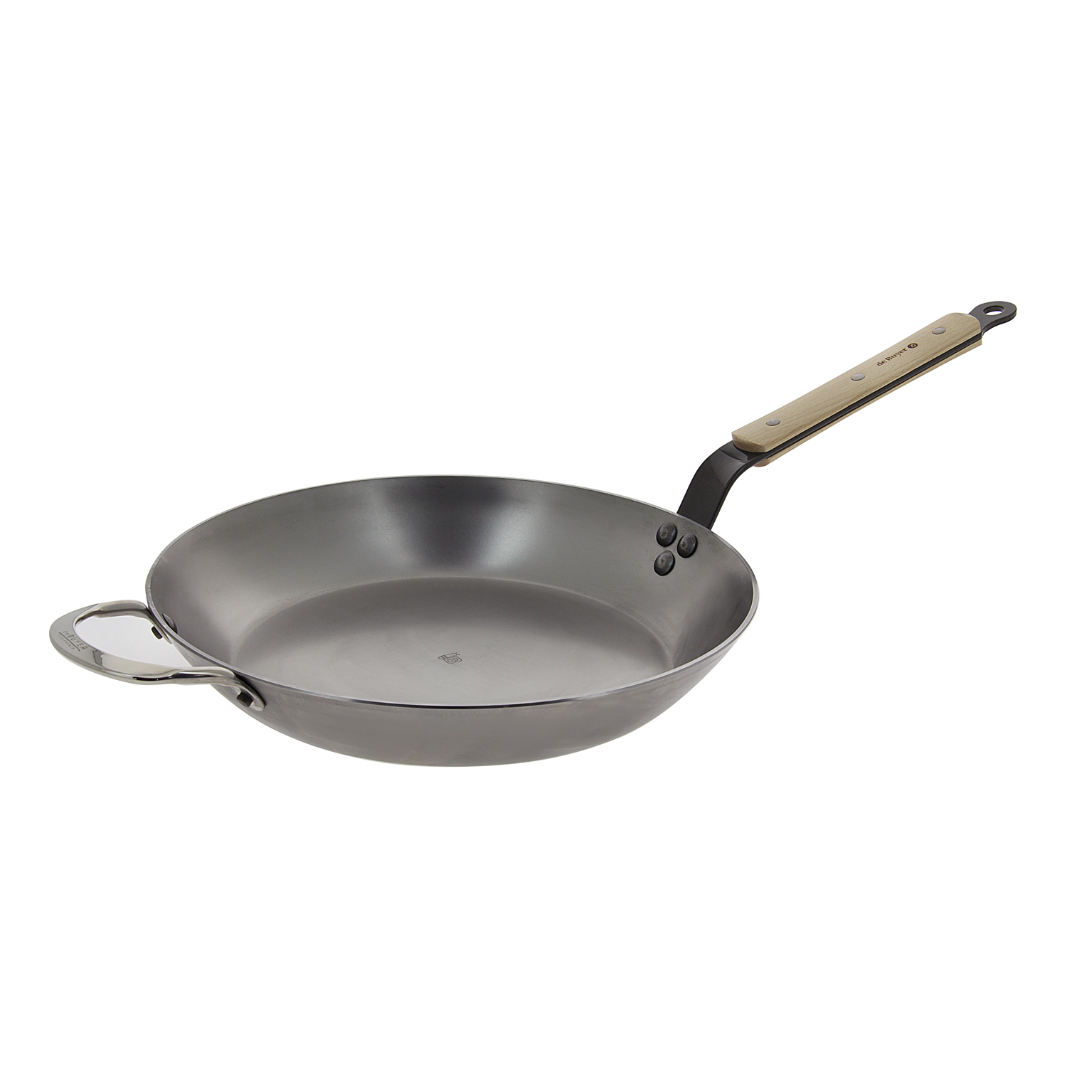 Koekenpan MINERAL B 32 cm, houten steel, de Buyer