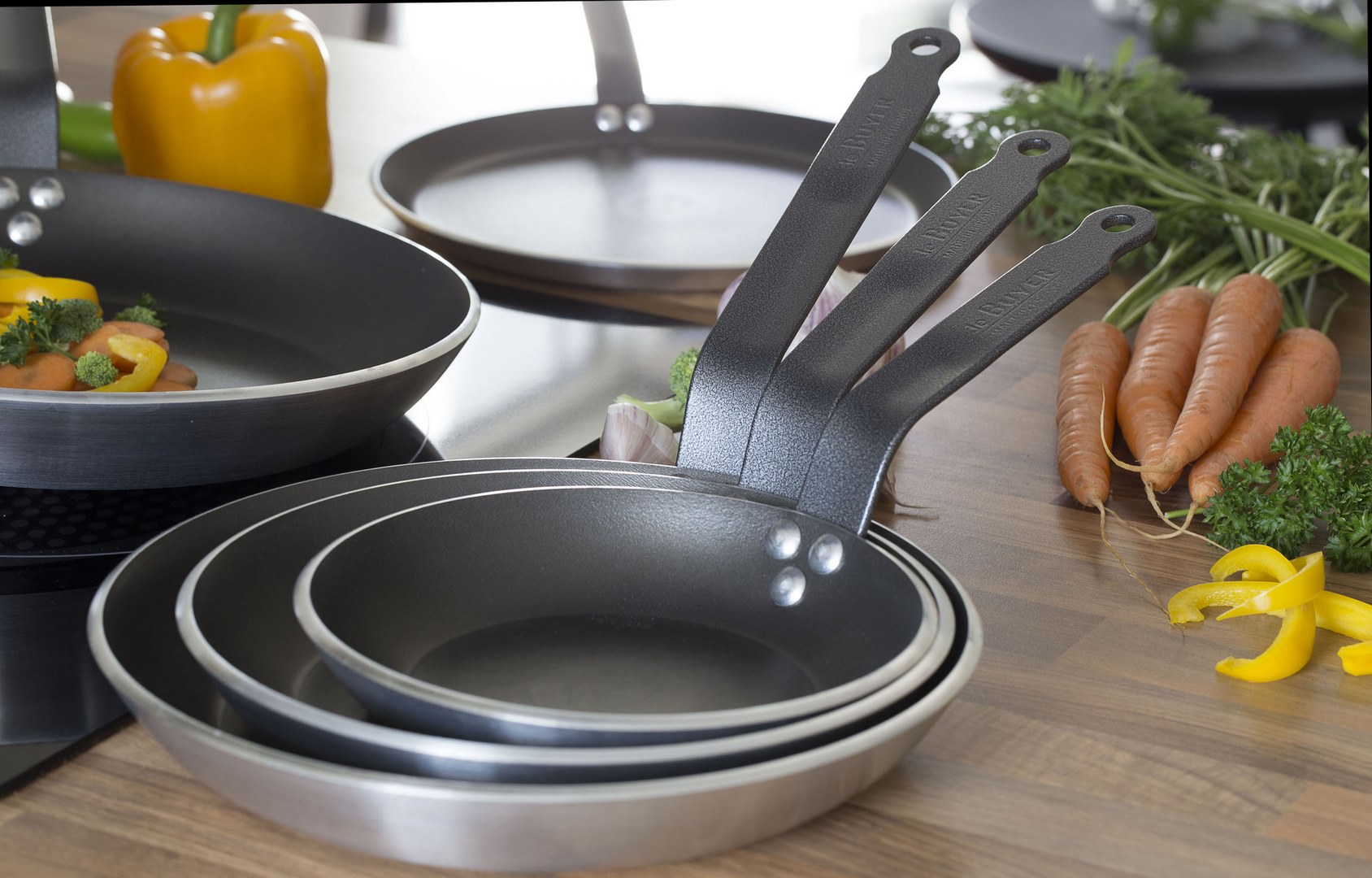 Koekenpan met anti-aanbaklaag CHOC RESTO INDUCTION 32 cm, de Buyer