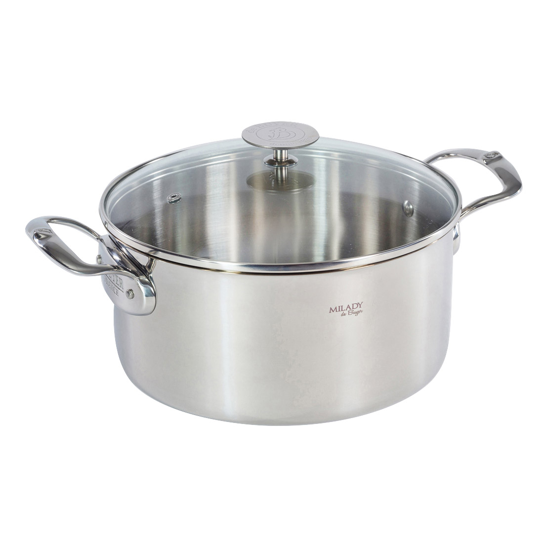 Pan MILADY 24 cm, gepolijst roestvrij staal, de Buyer