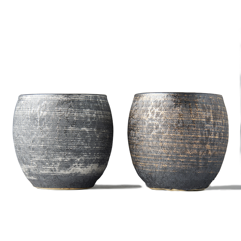Theekopje zonder oor SHO-CHU, set van 2 stuks, 320 ml, zilver en brons, MIJ