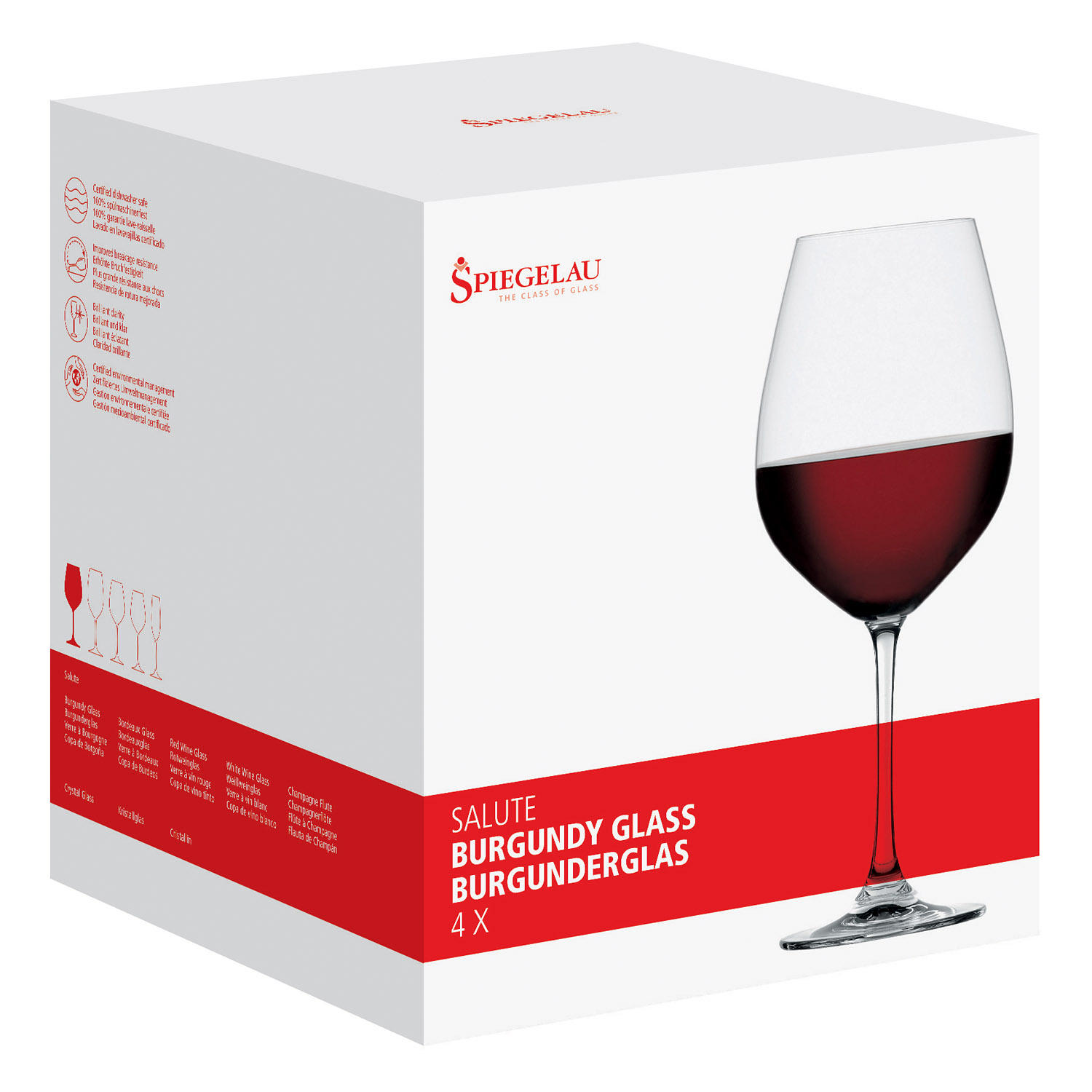 Rode wijnglas SALUTE BURGUNDY, set van 4 stuks, 810 ml, Spiegelau
