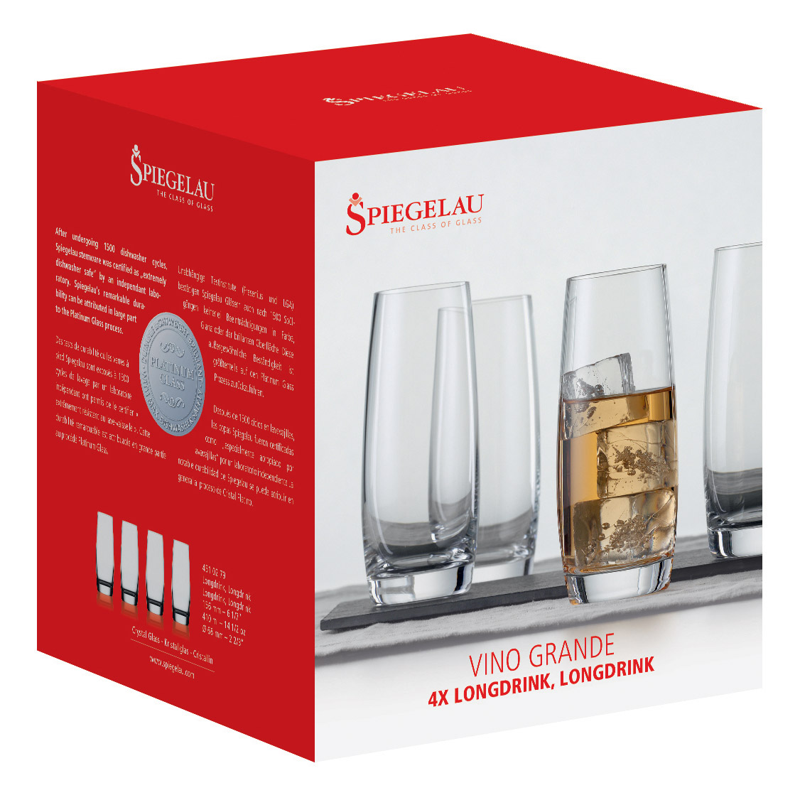 Longdrinkglas VINO GRANDE, set van 4 stuks, 375 ml, Spiegelau