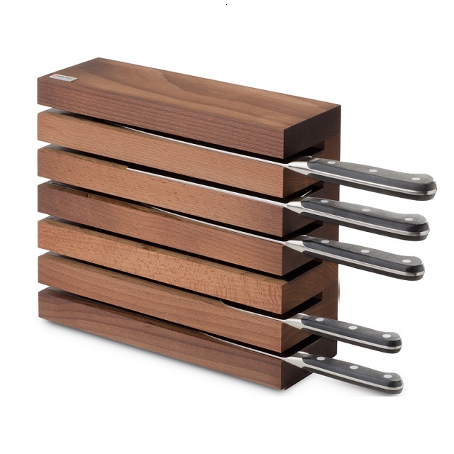 Magnetisch messenblok, voor 6 stuks, bruin, Wüsthof