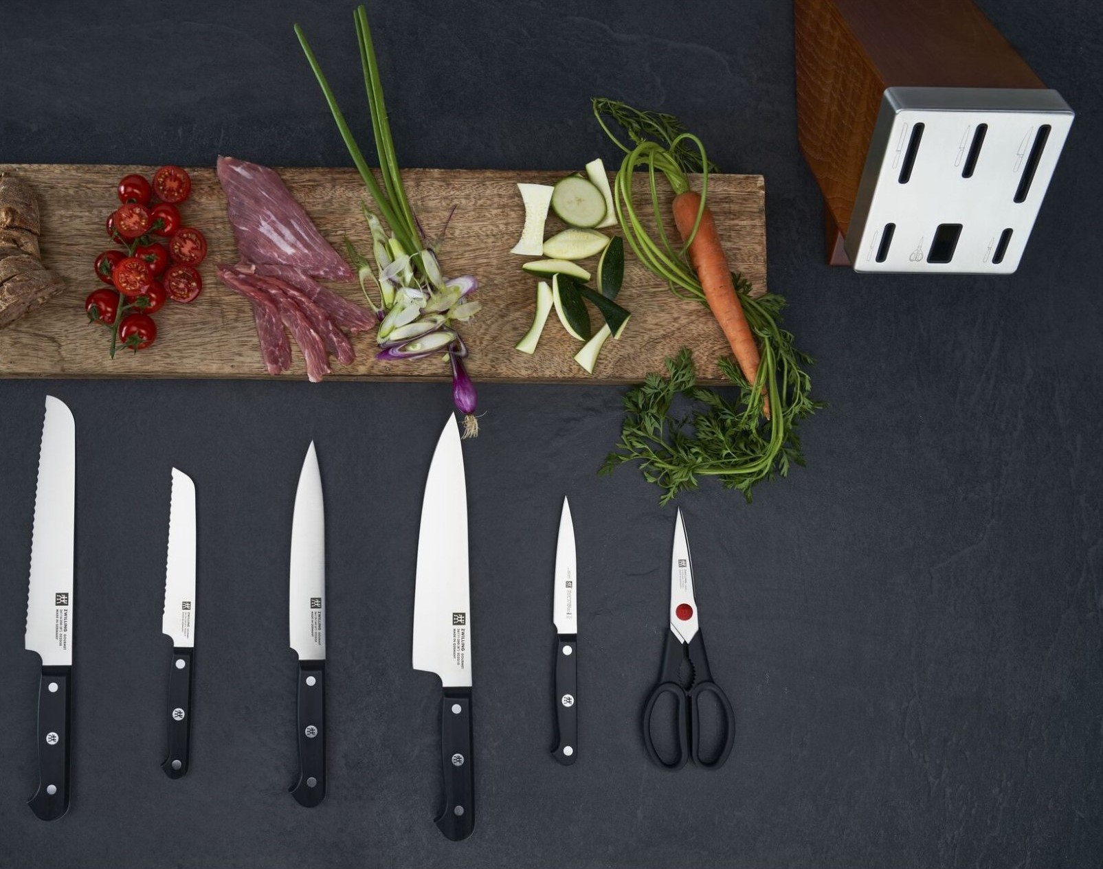 Messenblokset GOURMET, 7-delig, chocolade-essen, Zwilling