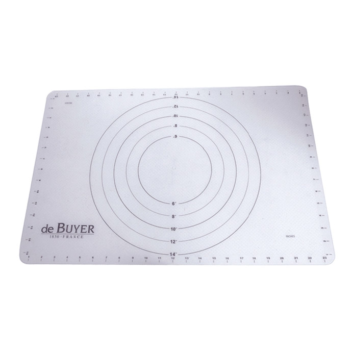 Bakmat 60 x 40 cm, siliconen, met markeringen, de Buyer