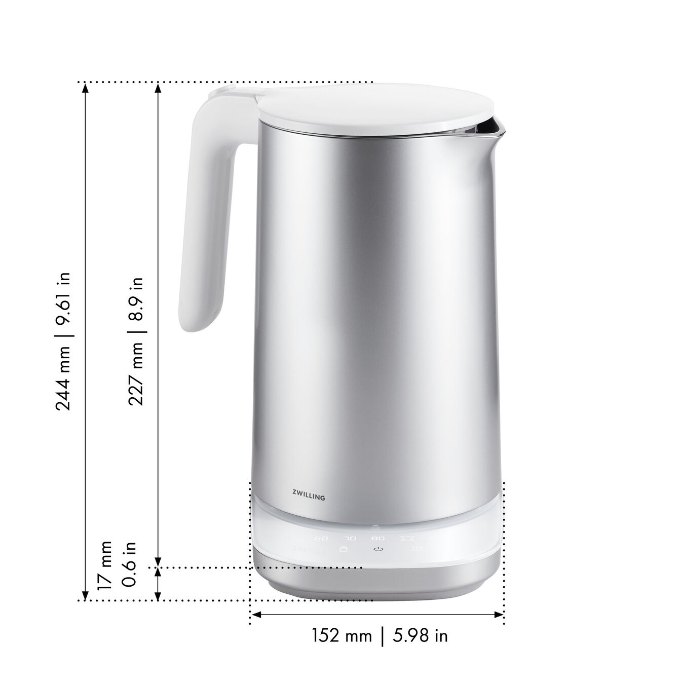 Waterkoker ENFINIGY PRO 1,5 l, zilver, Zwilling