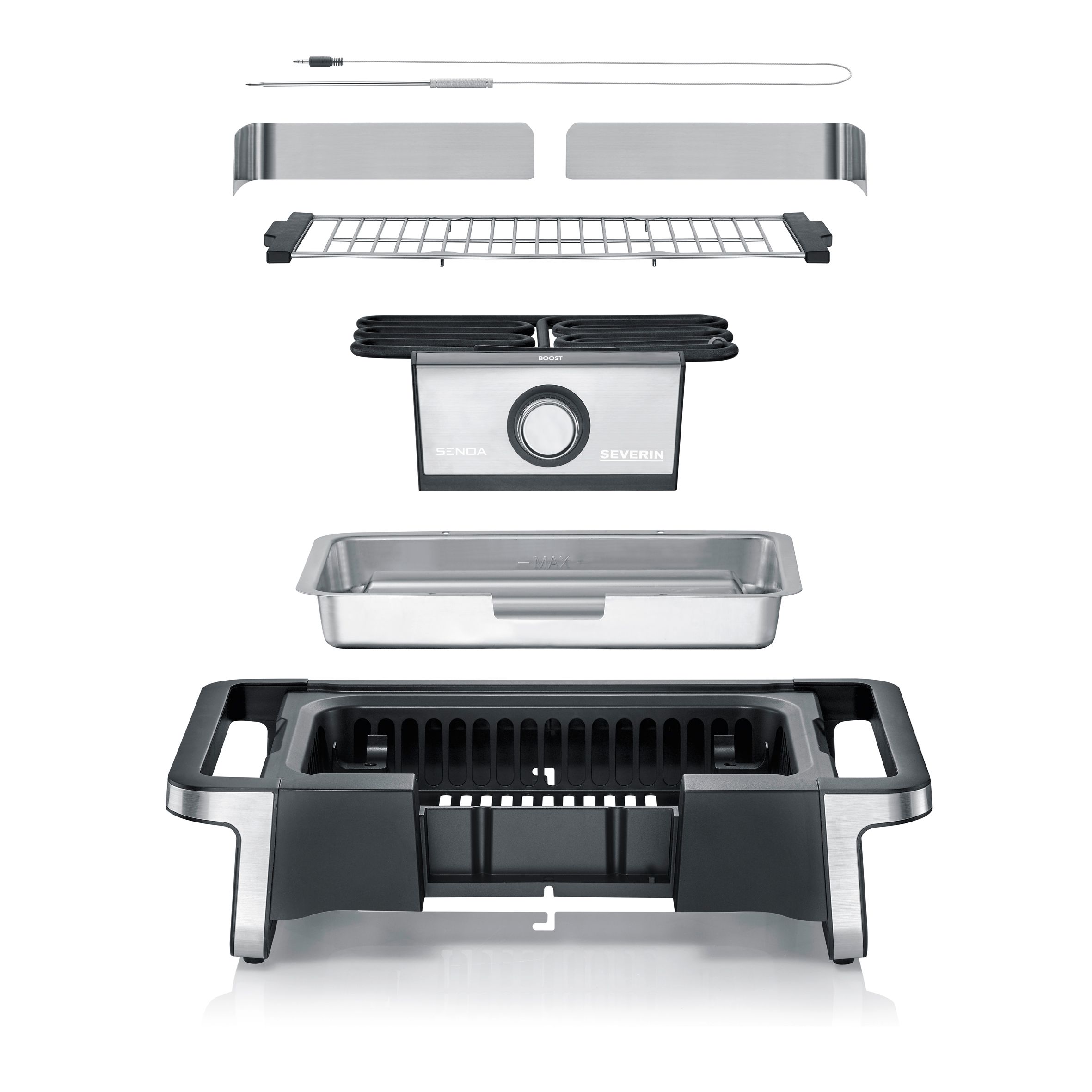 Elektrische barbecue PG 8117 SENOA BOOST S, 3000 W, Severin