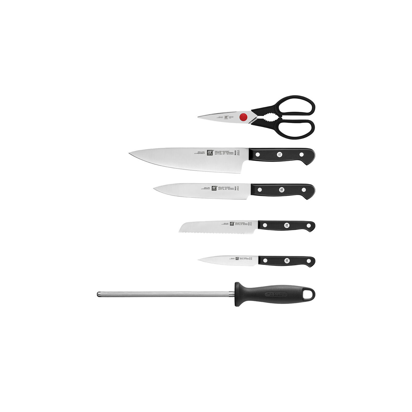 Messenblokset GOURMET, 7-delig, bamboe, Zwilling