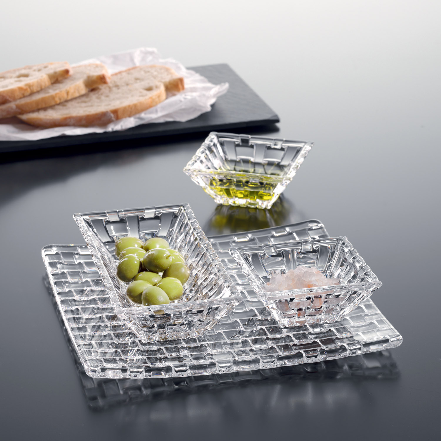 Tapasbord (set) BOSSA NOVA 21 x 21 cm, 2 stuks, Nachtmann