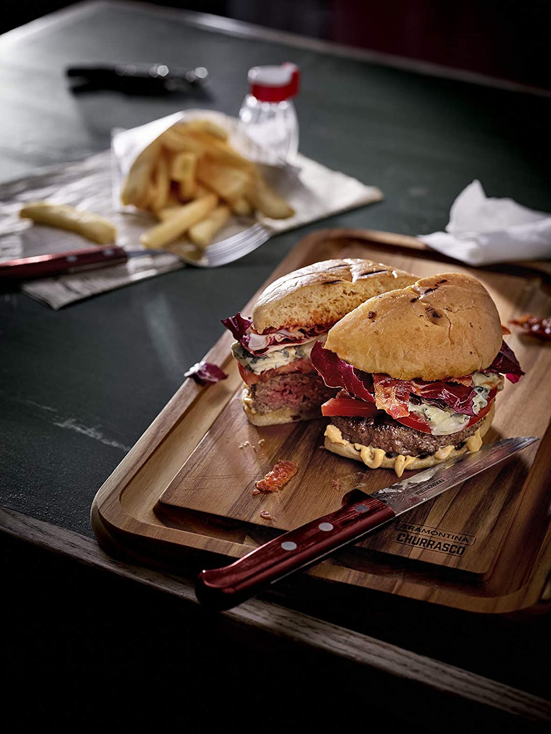Snijplank CHURRASCO 40 x 24 cm, bruin, teakhout, Tramontina
