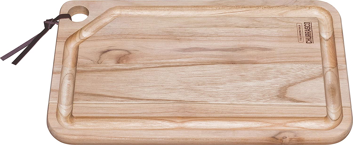 Snijplank CHURRASCO 40 x 24 cm, bruin, teakhout, Tramontina