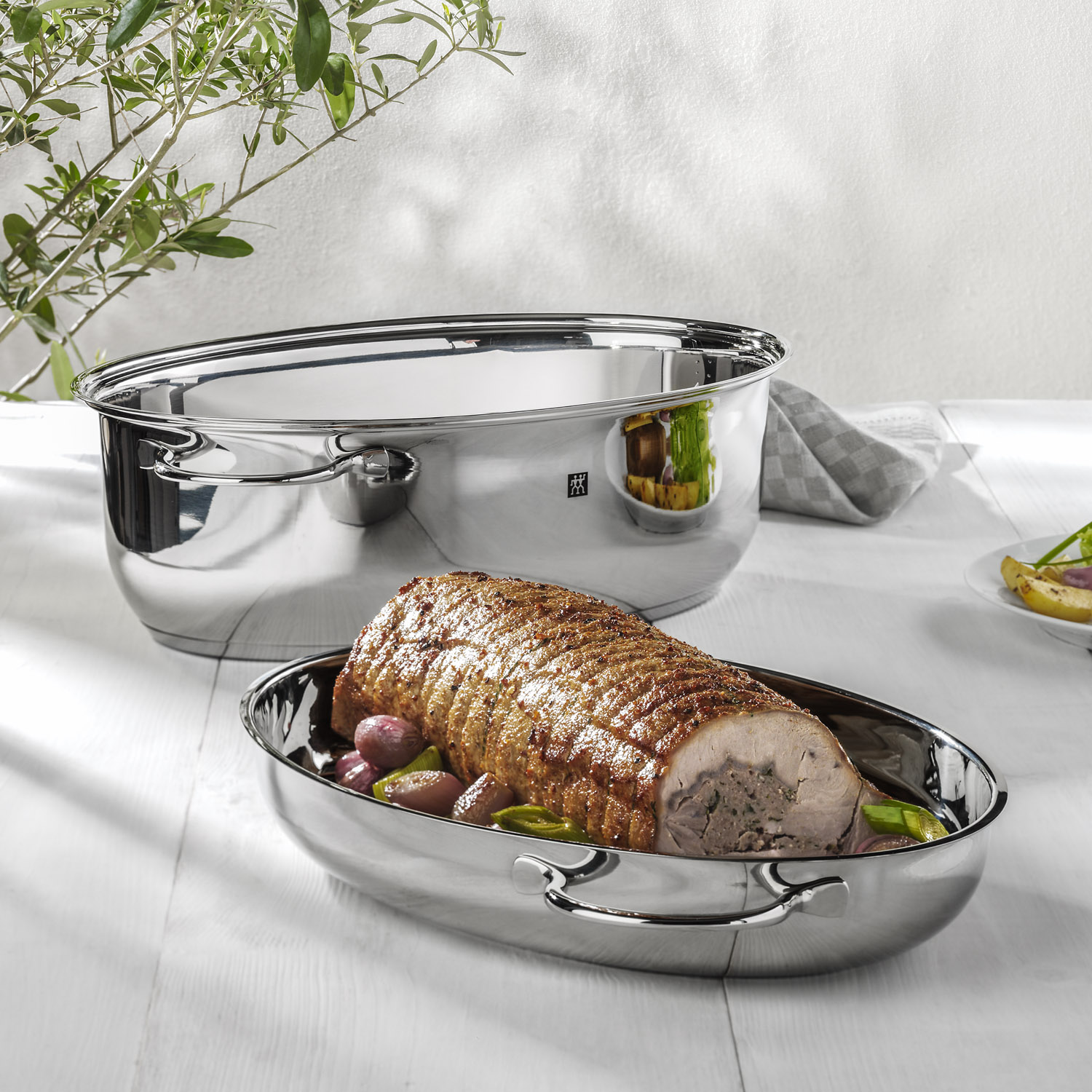 Braadpan ZWILLING PLUS 41 cm, 8,5 l, met multifunctionele deksels, Zwilling