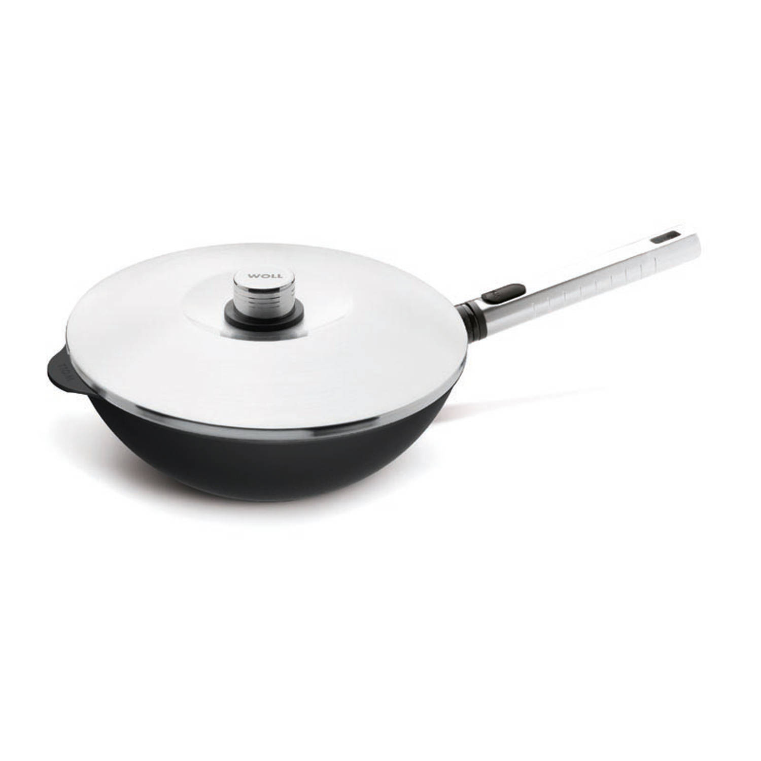 Wok DIAMOND PRO XR LOGIC 28 cm, met deksel, afneembare steel, WOLL
