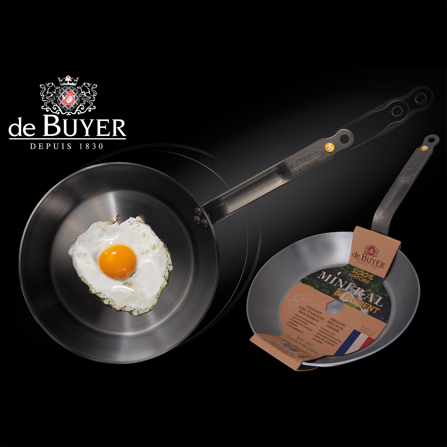 Koekenpan MINERAL B 24 cm, de Buyer