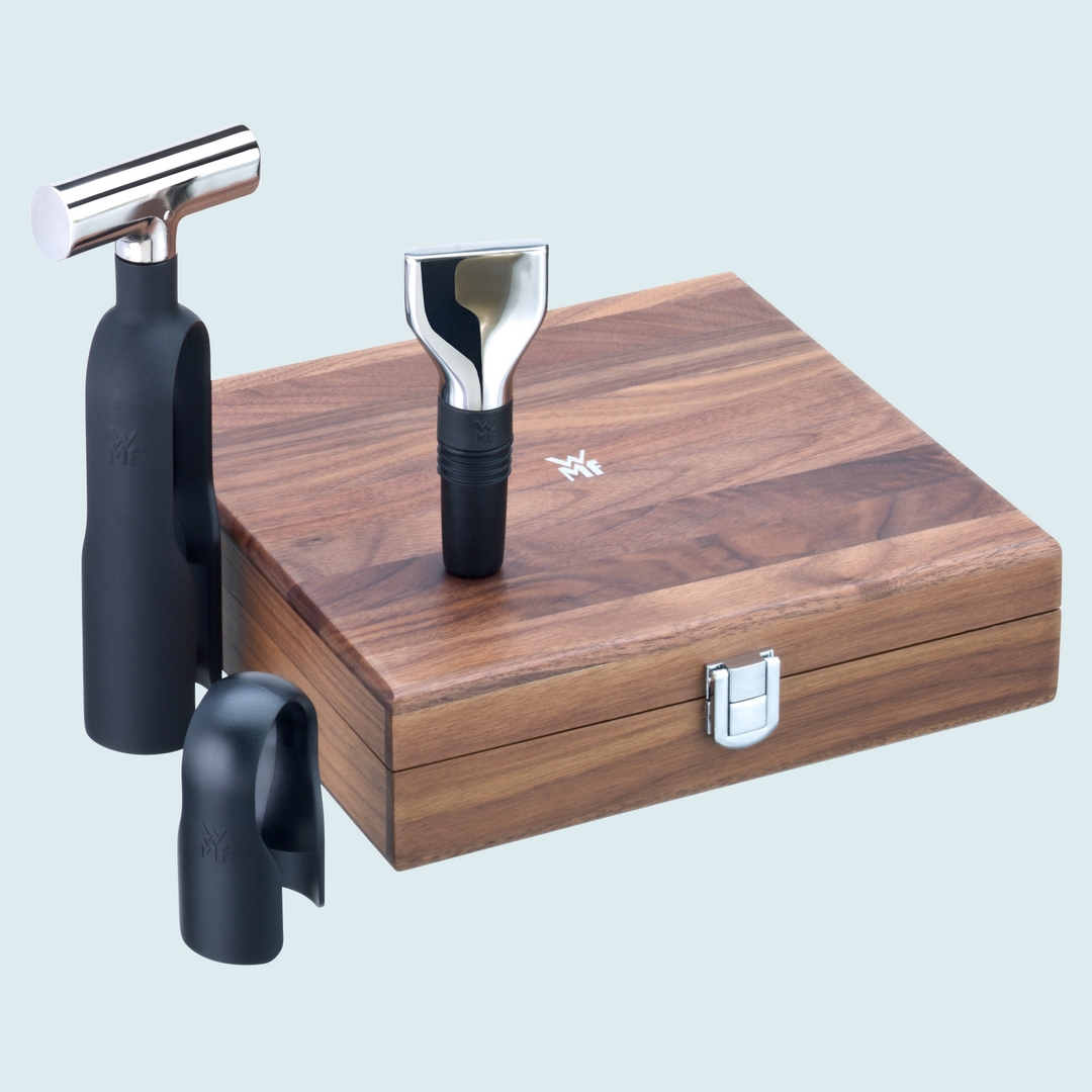 Wijn-accessoireset SOMMELIER BARIC, 3-delig, houten geschenkdoos, WMF