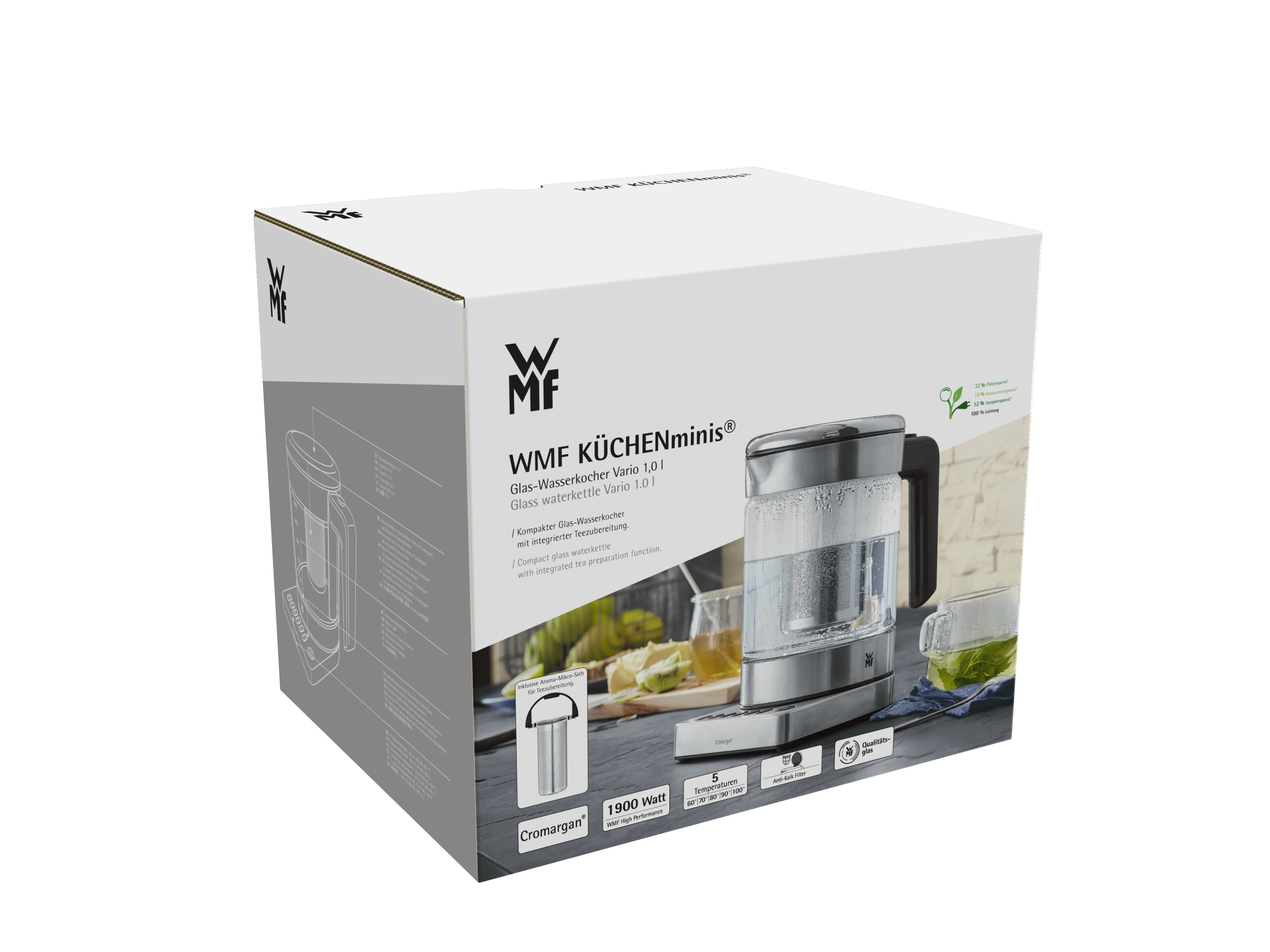 Waterkoker KITCHENMINIS 1 l, glas, WMF