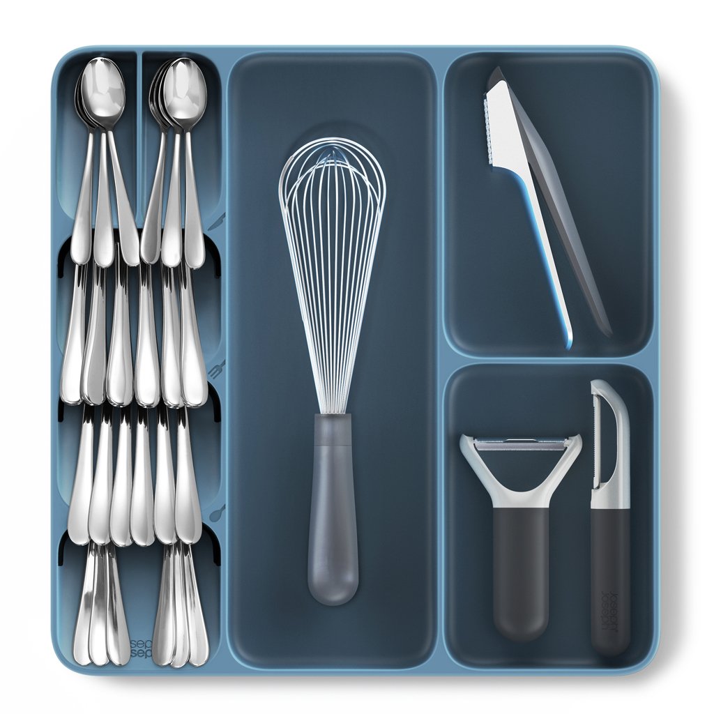 Bestekbak DRAWERSTORE COMPACT, blauw, Joseph Joseph