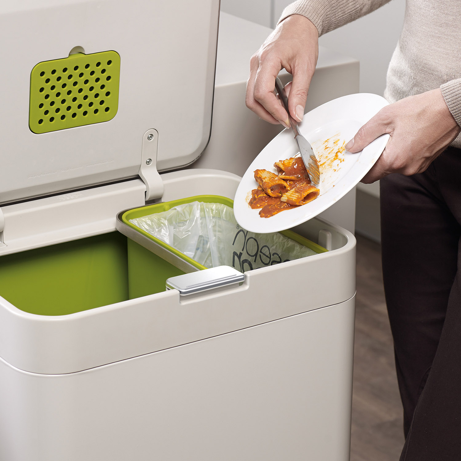 Vuilniszakken INTELLIGENTWASTE IW2 4 l, 50 stuks, composteerbaar, Joseph Joseph