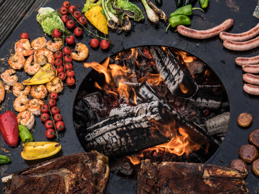 Vuurkorf en grill NERO L 68, Remundi