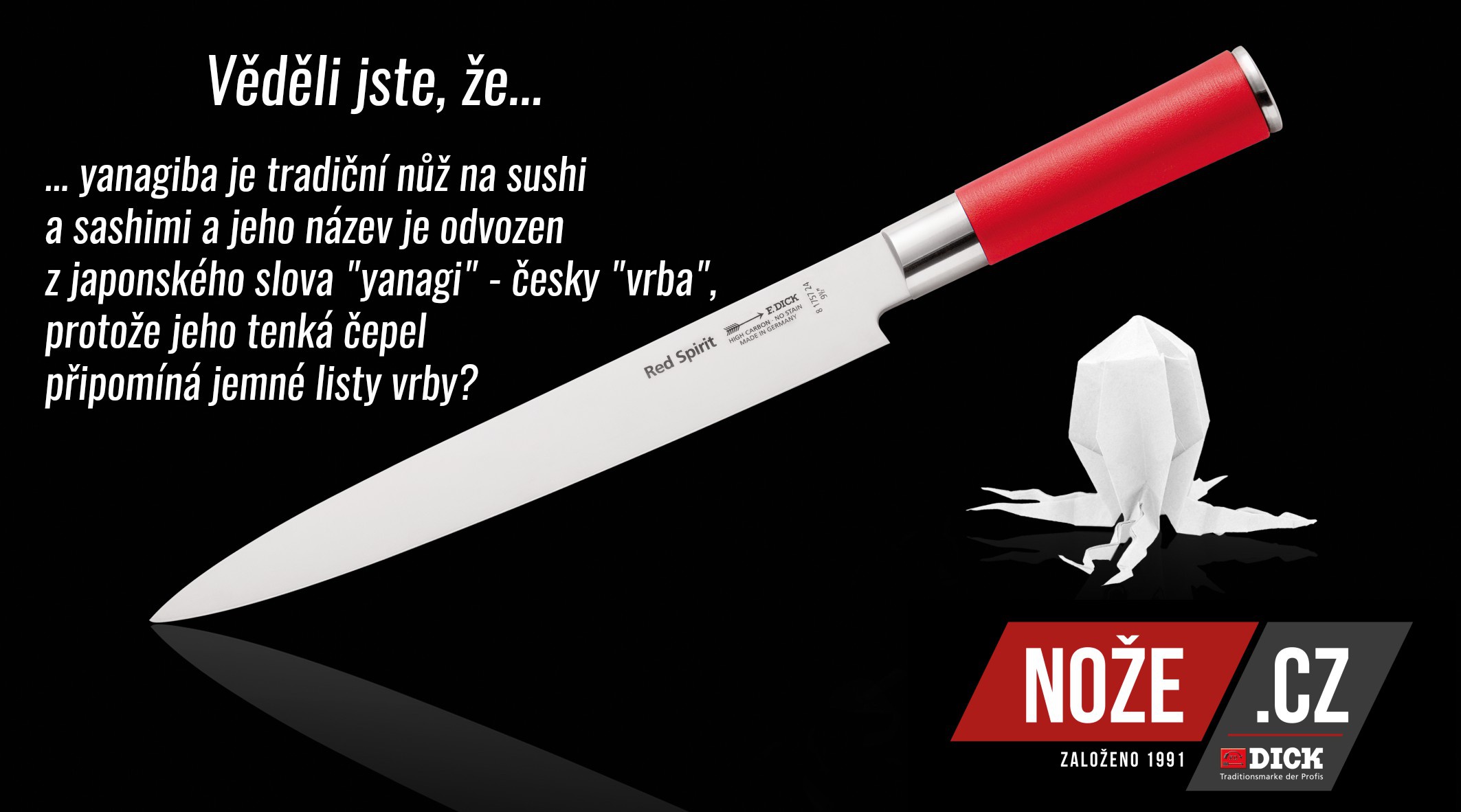 Yanagiba mes RED SPIRIT 24 cm, F.Dick